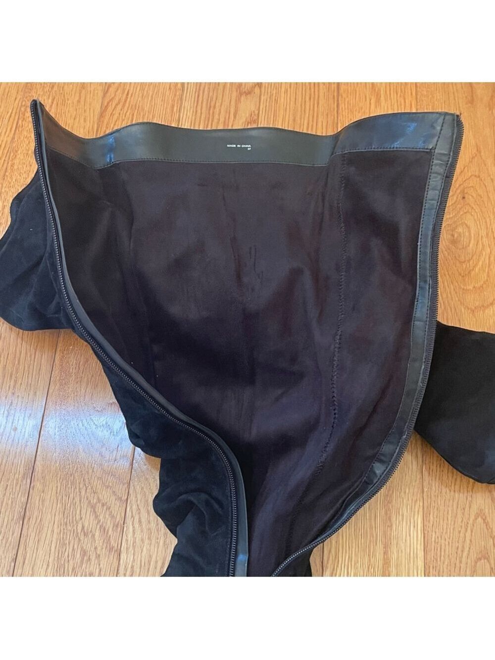 ALDO Yolando Black Suede Leather over the knee high heels boots Sz 37 - Picture 12 of 12